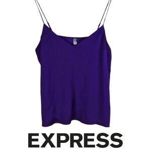 NEW Express Reversible Purple Camisole Top Satin Side Matte Side Women's Size S